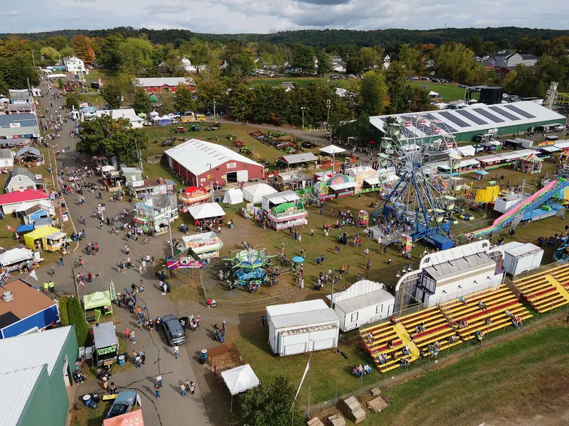 Aerial view of the Durham Fair in Durham, Connecticut
