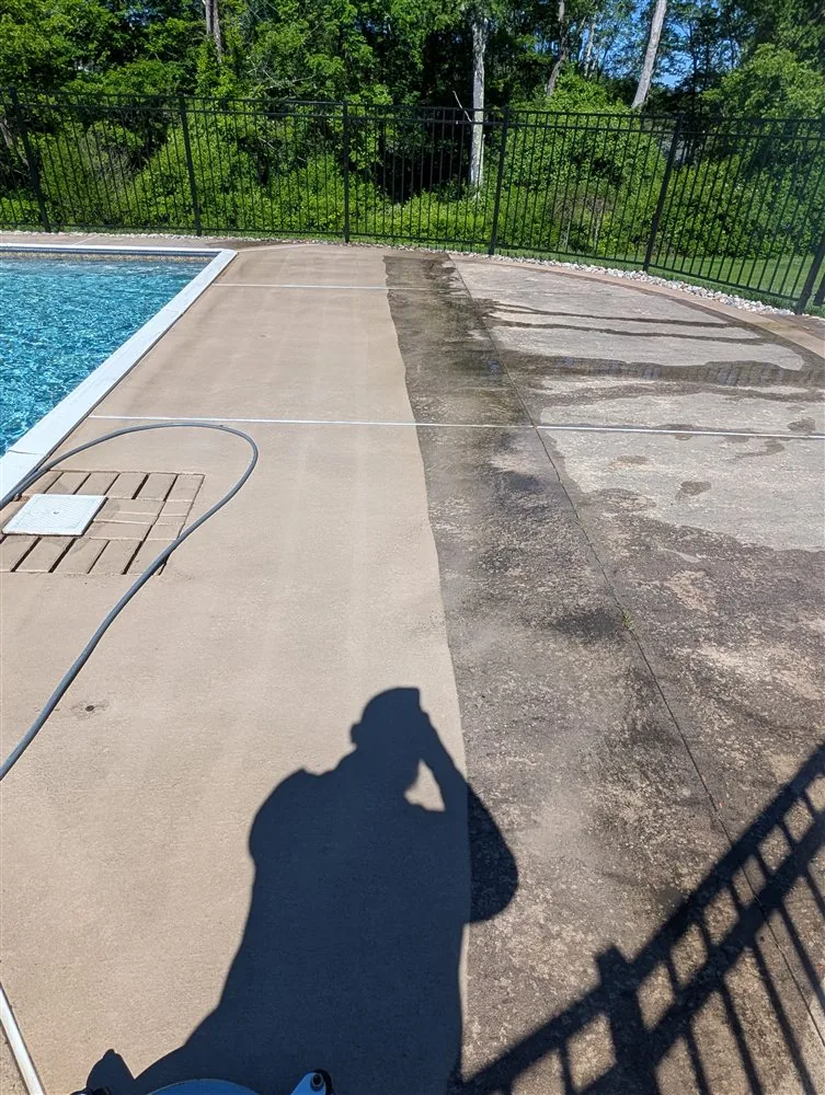 Pool patio pressure washing in Madison, CT